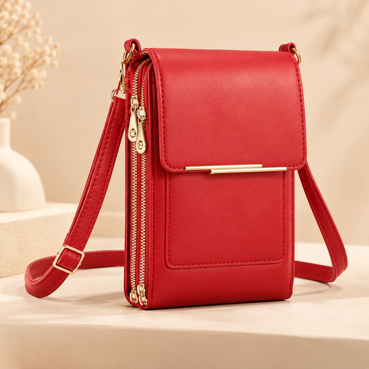 Touchscreen-Handytasche Rot