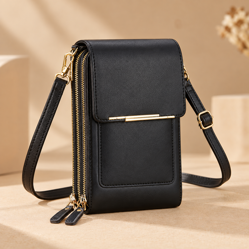 Touchscreen-Handytasche Schwarz