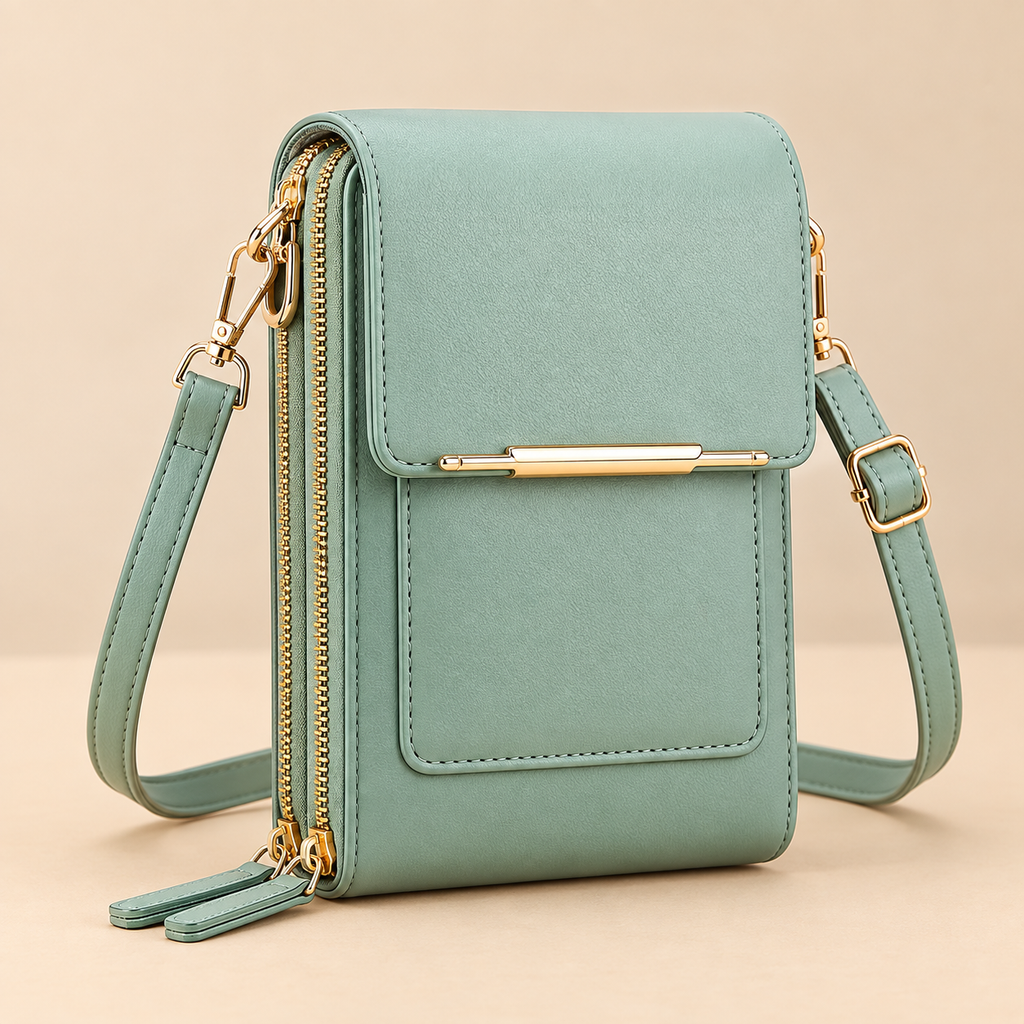 Touchscreen-Handytasche Seegrün