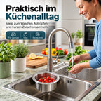 Edelstahl-Spülsieb – im Küchenalltag beim Gemüsewaschen