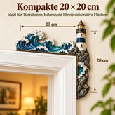 Türrahmen-Eckdeko aus Holz – 20 × 20 cm