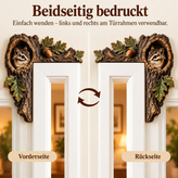 Beidseitig bedruckte Türrahmen-Eckdeko aus Holz