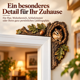 Türrahmen-Eckdeko aus Holz im Wohnbereich