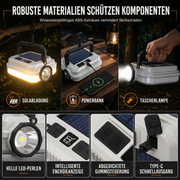 Wiederaufladbare Solar-LED-Campinglampe