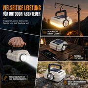 Wiederaufladbare Solar-LED-Campinglampe