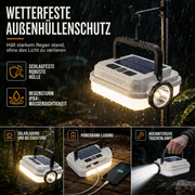 Wiederaufladbare Solar-LED-Campinglampe