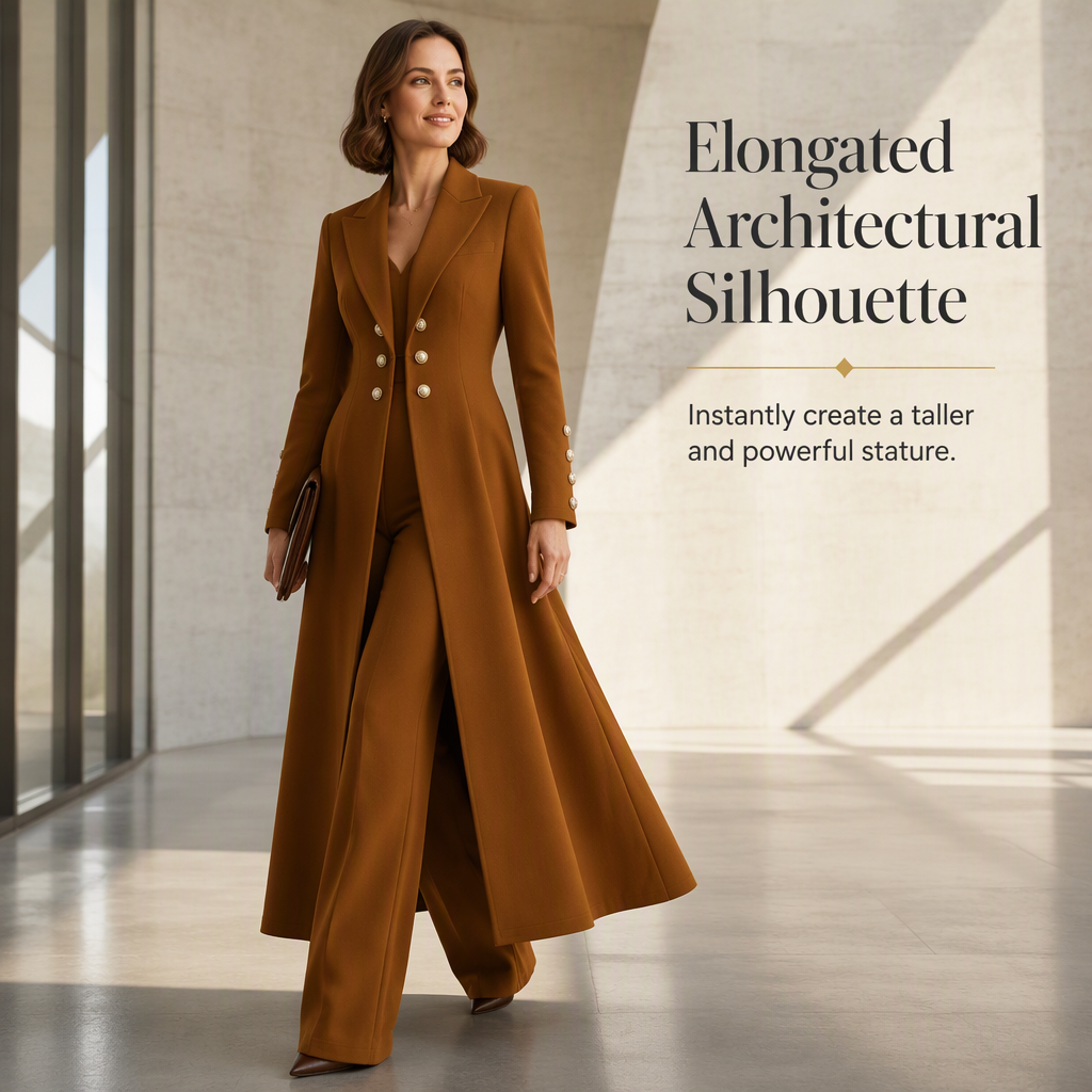 Longline-Silhouette des Damen-Herbst-Zweiteilers