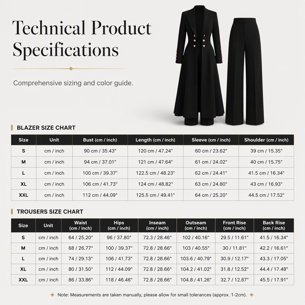 Damen-Zweiteiler mit Longline-Jacke und Hose – Produktdetail