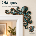 Türrahmen-Eckdeko aus Holz – Oktopus – 20 × 20 cm